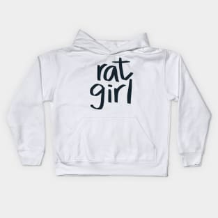 Rat Girl - black Kids Hoodie